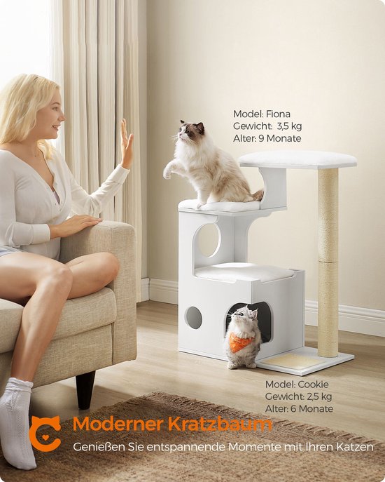 Luxe Krabpaal met Speeltoren en Pluche Afwerking voor Katten – foto 3
