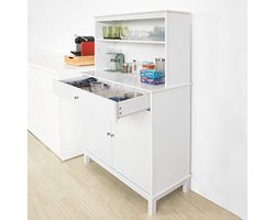 Veelzijdige Opbergkast Dressoir met Werkblad - Wit – foto 4