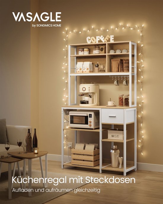 Veelzijdige Keukenrek met Werkblad en Stopcontacten – foto 2