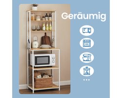 Multifunctioneel Keukenrek met 6 Planken en Haken - Ideaal voor Magnetron – foto 2