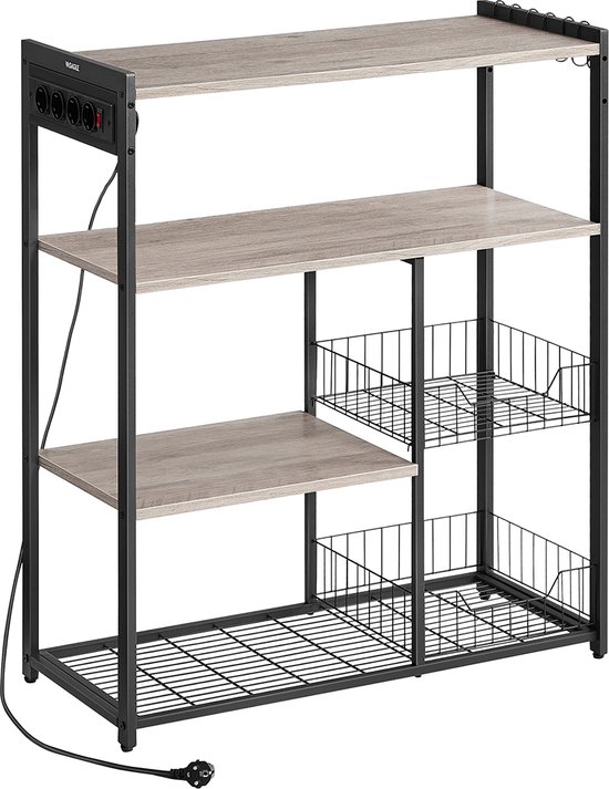 Keukenrek met Stopcontacten - Industrieel Design Opbergrek voor uw Keuken – foto 1