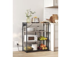 Keukenrek met Stopcontacten - Industrieel Design Opbergrek voor uw Keuken – foto 3