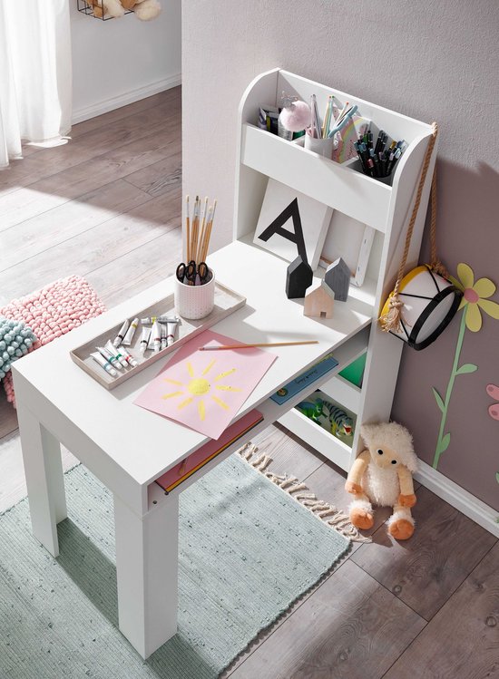 Veelzijdig Kinderbureau met Opbergruimte en Geïntegreerde Plank - 90x50x110 cm – foto 4