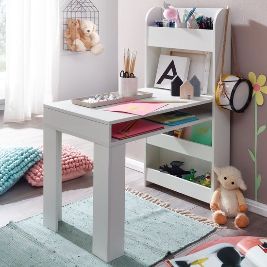 Veelzijdig Kinderbureau met Opbergruimte en Geïntegreerde Plank - 90x50x110 cm – foto 6