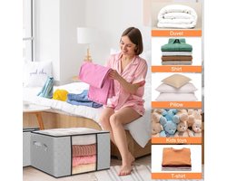 Grote Opbergzakken voor Kleding en Textiel - Set van 4 (90L per stuk) – foto 6