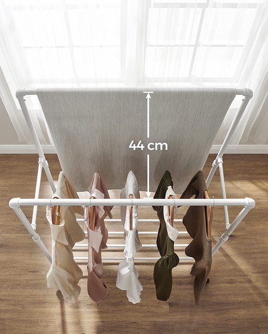 Veelzijdig Kledingrek met Dubbele Stangen en Wielen - Industrieel Design – foto 1