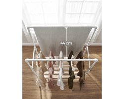 Veelzijdig Kledingrek met Dubbele Stangen en Wielen - Industrieel Design – foto 2
