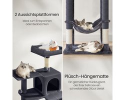 Kattenkrabpaal met Grot en Hangmat voor Speelplezier en Rust – foto 2