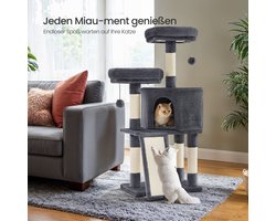 Kattenkrabpaal XL Deluxe met Pluche Ligplekken - 115 cm Hoog – foto 3