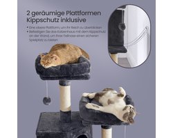 Kattenkrabpaal XL Deluxe met Pluche Ligplekken - 115 cm Hoog – foto 5