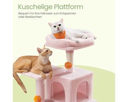 Kattenkrabpaal met Meerdere Verdiepingen, Grot en Hangmat voor Speelse Katten – foto 1