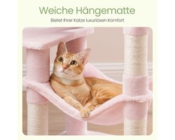 Kattenkrabpaal met Meerdere Verdiepingen, Grot en Hangmat voor Speelse Katten – foto 4