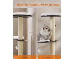Luxe Krabpaal voor Katten - Speelplezier en Comfort in Mistgrijs – foto 1
