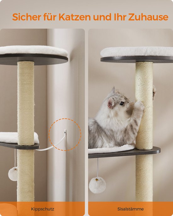Luxe Krabpaal voor Katten - Speelplezier en Comfort in Mistgrijs – foto 2