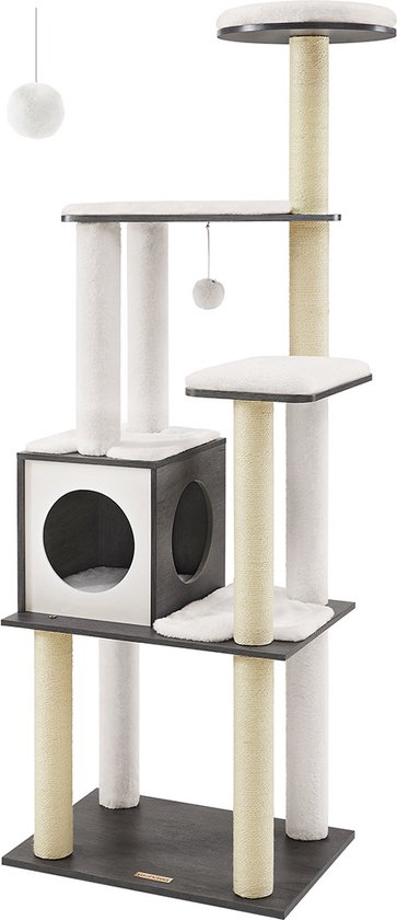 Luxe Krabpaal voor Katten - Speelplezier en Comfort in Mistgrijs – foto 5