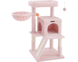 Gezellige Kattenkrabpaal met Groot Pastelroze Platform – foto 2