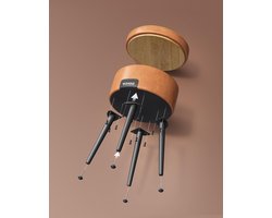 Ronde Opbergkruk met Gewatteerde Zitting - Multifunctioneel Design – foto 2