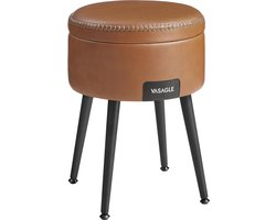 Ronde Opbergkruk met Gewatteerde Zitting - Multifunctioneel Design – foto 4