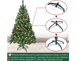 Luxe Kunstkerstboom met Sfeervolle LED-Verlichting - 210 cm Groen – foto 2