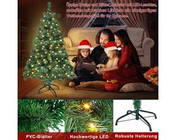 Luxe Kunstkerstboom met Sfeervolle LED-Verlichting - 210 cm Groen – foto 4