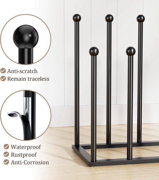 Elegant Laarzen- en Schoenenrek voor 8 Paar - Zwart – foto 4