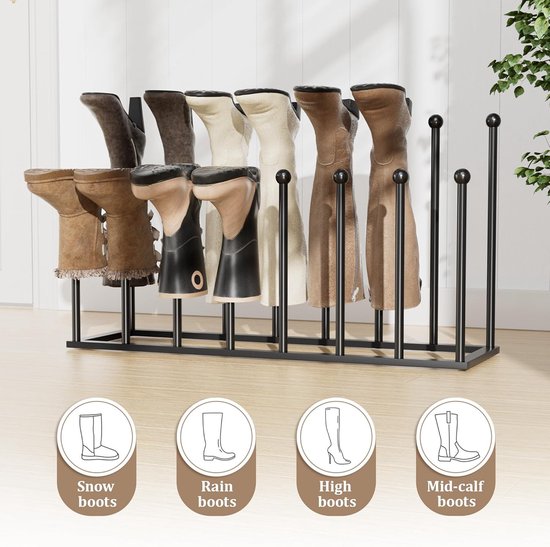 Elegant Laarzen- en Schoenenrek voor 8 Paar - Zwart – foto 6
