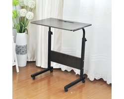 Verstelbare Bijzettafel met Wielen - Elegant Zwart Design – foto 6