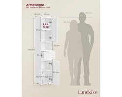 Slanke Opbergkast met Lade en Verstelbare Planken – 170 cm Hoog – foto 3
