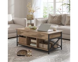 Veelzijdige Salontafel met Lift-Top en Opbergruimte – Industrieel Design – foto 1
