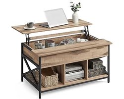 Veelzijdige Salontafel met Lift-Top en Opbergruimte – Industrieel Design – foto 3