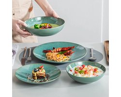 Elegante 32-delige Serviesset voor 8 Personen - Groen Porselein – foto 3