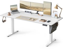 Elektrisch Zit-Sta Bureau - Ruim Wit Werkblad 180x80 cm – foto 2