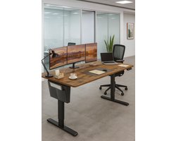 Elektrisch Verstelbaar Zit-Sta Bureau Bruin 180x80 cm – foto 4