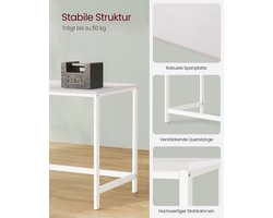 Elegant Wit Bureau - Ruim Werkblad en Stevige Constructie – foto 6