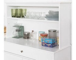 Stijlvolle Opbergkast met 2 Lades - Wit & Zilver - 110 x 30 x 80 cm – foto 2