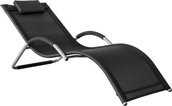Ergonomisch Ligbed met Armleuningen en Hoofdkussen - Zwart – foto 3