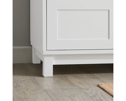 Stijlvolle Schoenenbank met Comfortabel Zitkussen - Witte Opbergkast – foto 2