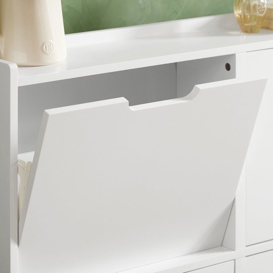Stijlvolle Schoenenkast met 4 Kleppen - Ruimtebesparend Wit Design – foto 5