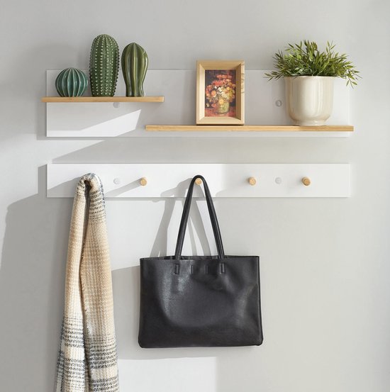 Wandkapstok met Planken en Haken - Modern Design – foto 5