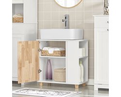 Elegant Wastafelmeubel voor de Badkamer - Wit & Houtlook – foto 3