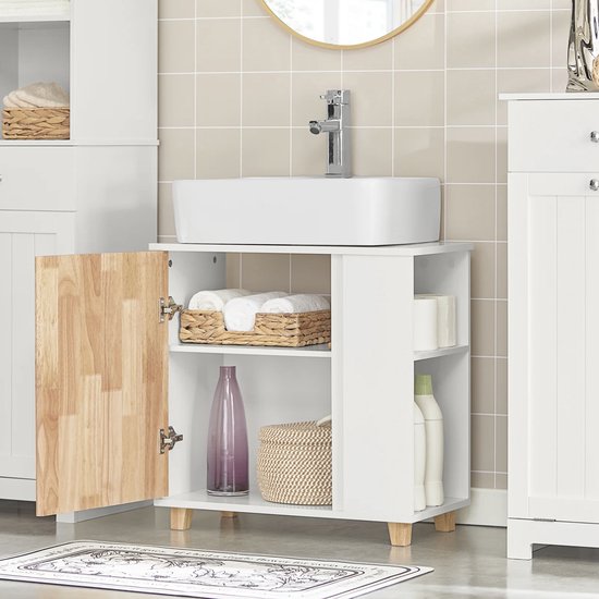 Elegant Wastafelmeubel voor de Badkamer - Wit & Houtlook – foto 4
