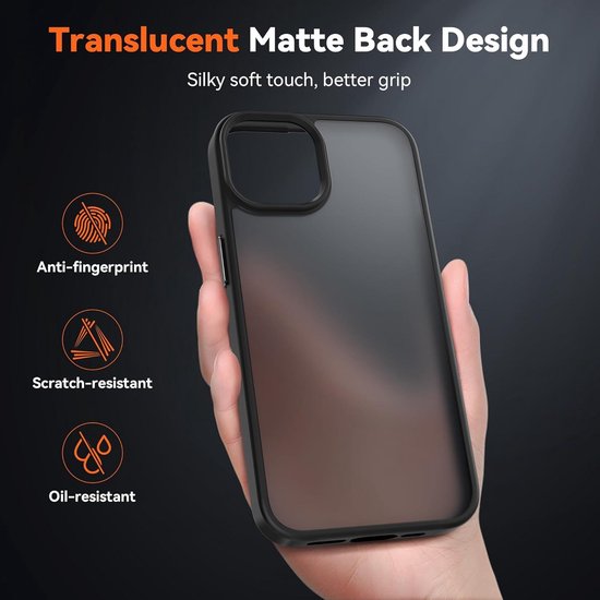 Matte Transparante Telefoonhoes - Krasbestendig & Schokabsorberend – foto 6