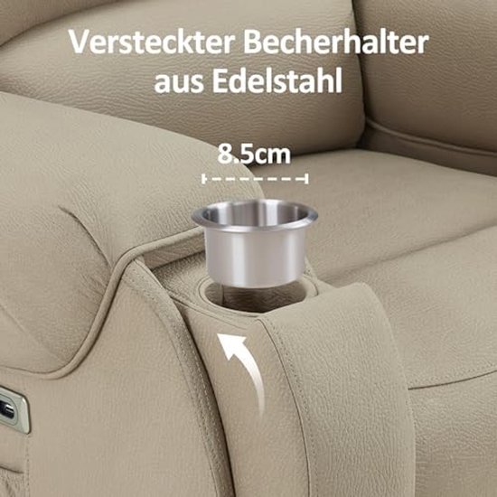 Luxe Elektrische Relaxfauteuil met Sta-op Hulp, Massage en Verwarming – foto 2
