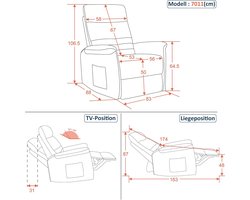 Comfortabele Relaxfauteuil met Draai- en Kantelfunctie - Grijs Stof – foto 1
