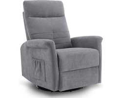 Luxe Relaxfauteuil met Massagesysteem, Warmtefunctie en Verstelbare Ligfunctie - Lichtgrijs – foto 1