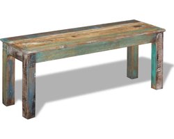 Uniek Bankje van Massief Gerecycled Hout - 110 cm – foto 3
