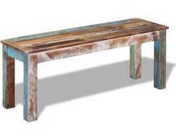 Uniek Bankje van Massief Gerecycled Hout - 110 cm – foto 6