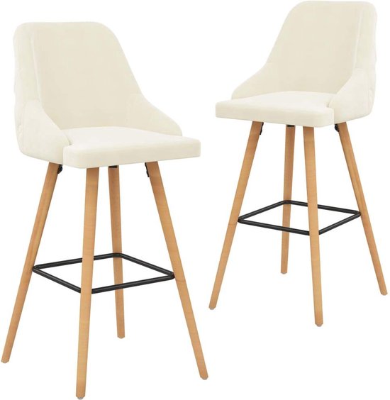 Set van 2 luxe barstoelen in fluweel - Comfort en stijl voor uw interieur – foto 2