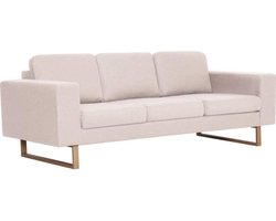 Comfortabele Driezitsbank - Crème Stoffen Bekleding – foto 4