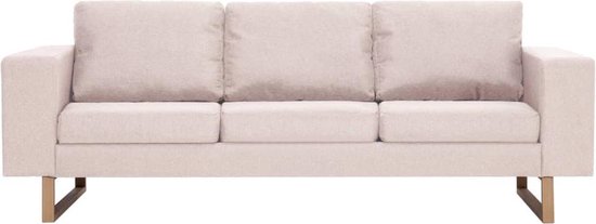 Comfortabele Driezitsbank - Crème Stoffen Bekleding – foto 5